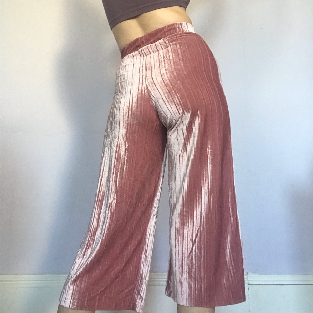 Topshop pink velvet pants ✨💞